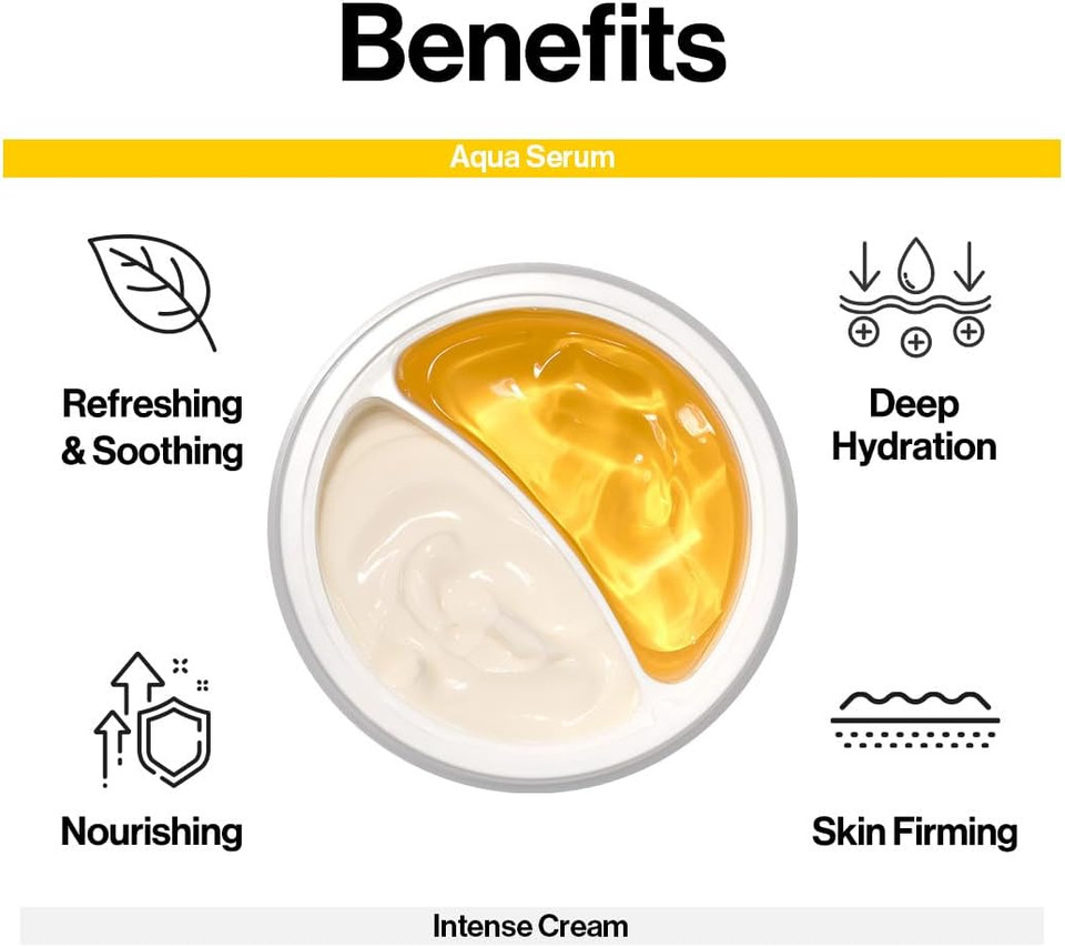 d'alba Italian White Truffle Double Serum & Cream, Vegan Skincare, 2-in-1 Face Moisturizer, Vegan Collagen, Skin Firming and Tightening, Suitable for All Skin Types (2.46 oz / 70g)