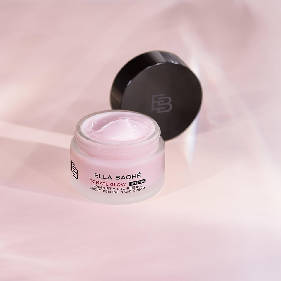 Ella Baché Tomate Glow Micro Exfoliating Night Cream 50 ml - Smoothing SOS Night Cream for Radiant, Regenerated Skin - Face Cream with Antioxidants & AHA Trio