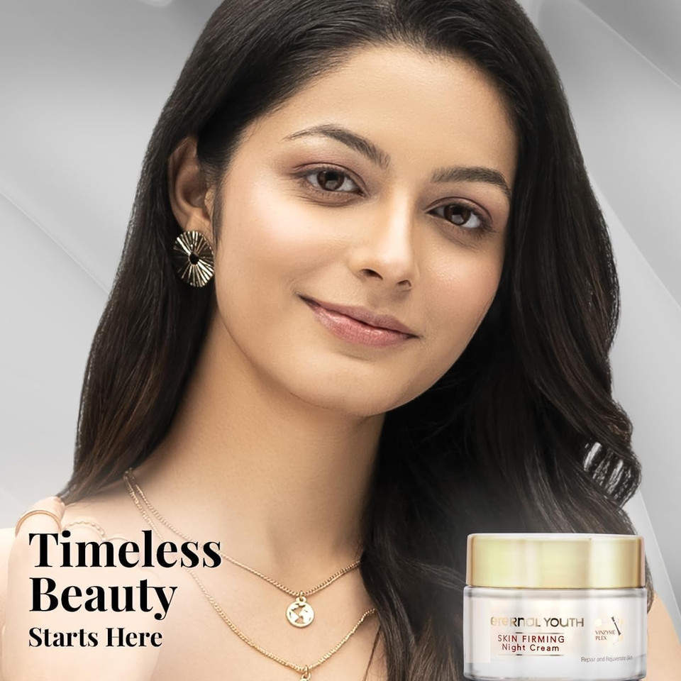 Eternal Youth Night Cream  50g | Skin Firming & Repair Night Cream with Vinzyme Plex, Niacinamide & Vitamin E | Minimizes Signs of Ageing | Tightens & Rejuvenates Skin Overnight