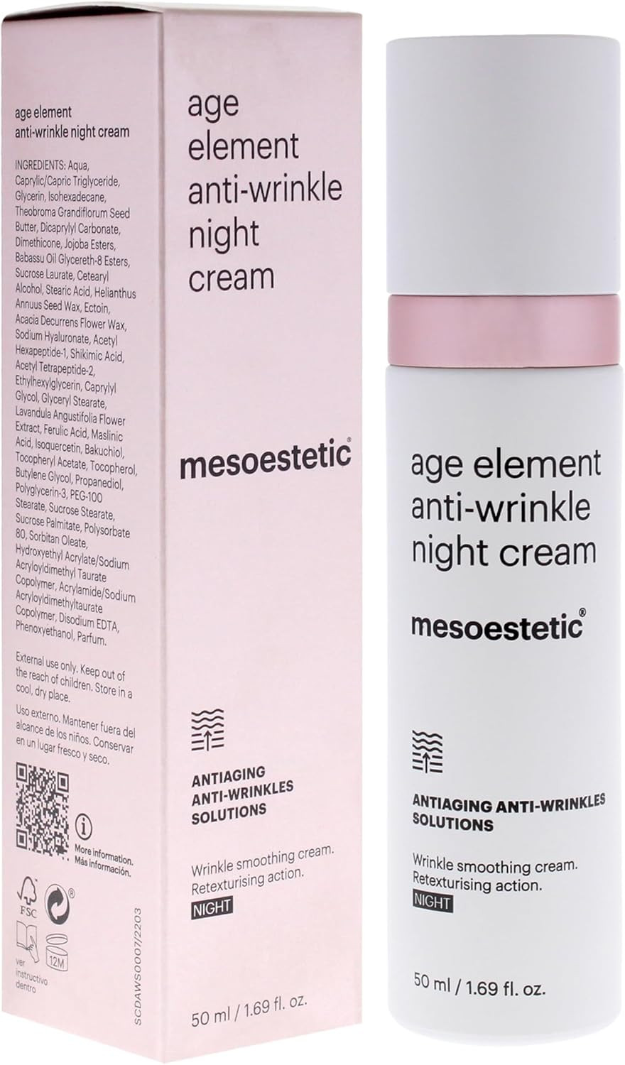 Age Element Anti Wrinkle Night Cream by Mesoestetic for Unisex - 1.69 oz Cream