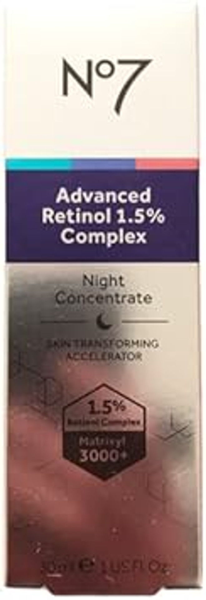 No7 Advanced Retinol 1.5% Complex Night Concentrate Skin Transforming Accelerator 30ml