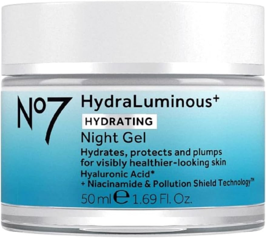 No7 HydraLuminous+ Hydrating Night Gel, 50ml