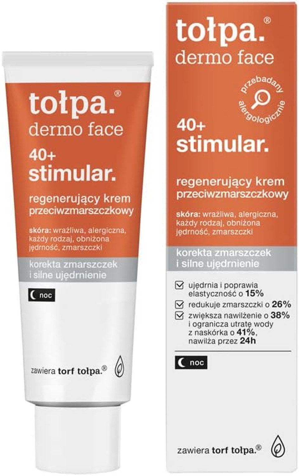 TOLPA DERMO FACE 40+ STIMULAR REGENERATING ANTI-WRINKLE CREAM NIGHT 40 ML