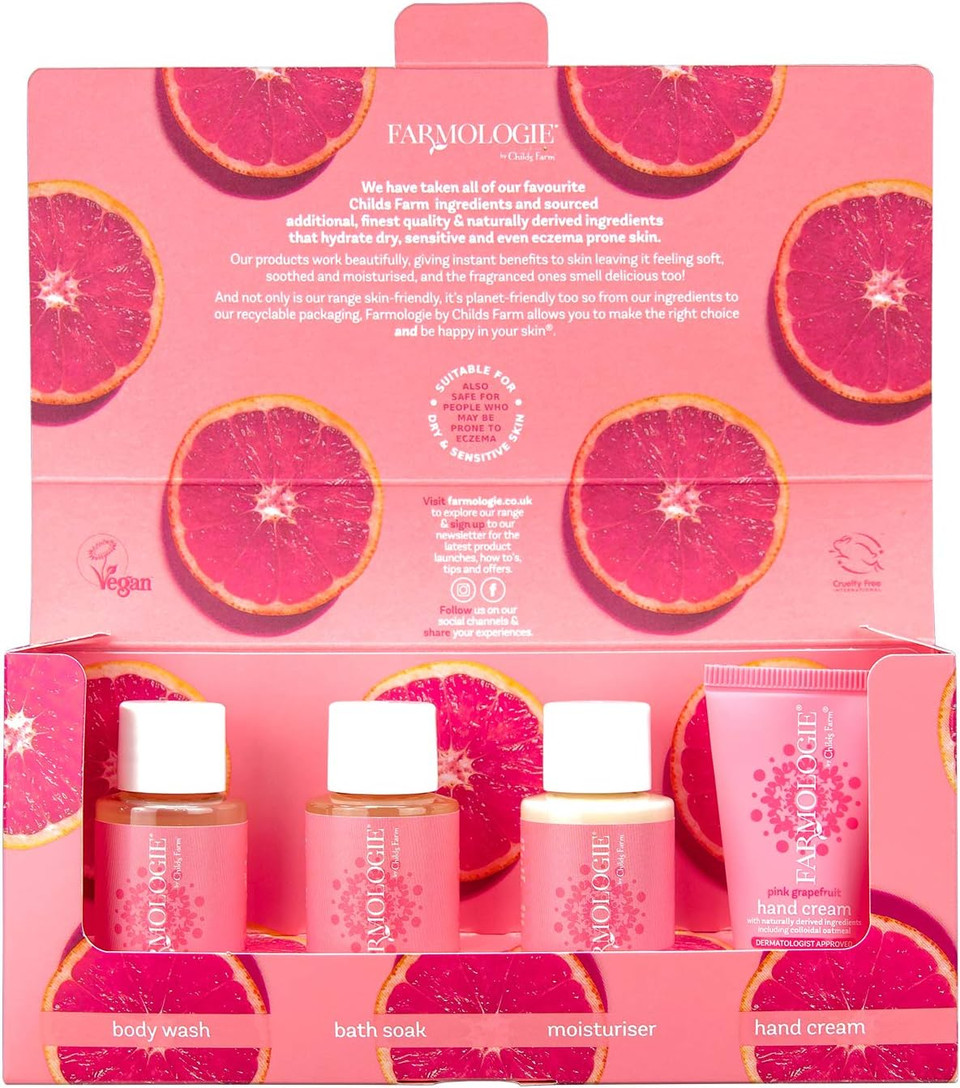 Farmologie | Try Me Gift Set | Pink Grapefruit | Skincare Gift Set | Dry & Sensitive Skin | Dermatologist Approved Farmologie | Try Me Gift Set | Pink Grapefruit | Skincare Gift Set | Dry & Sensitive Skin | Dermatologist Approved