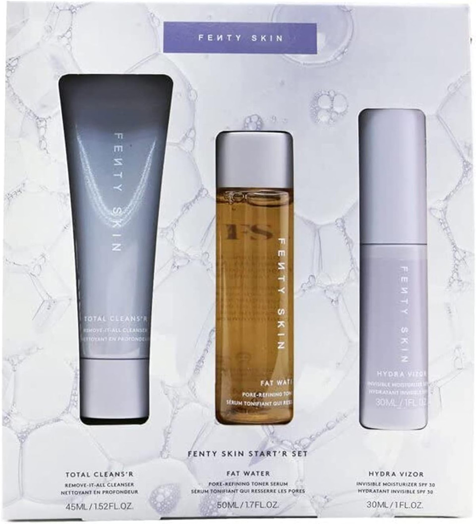 Fenty Beauty Start'R Travel Gift Set 45ml Total Cleans'r + 50ml Fat Water + 30ml Hydra Vizor