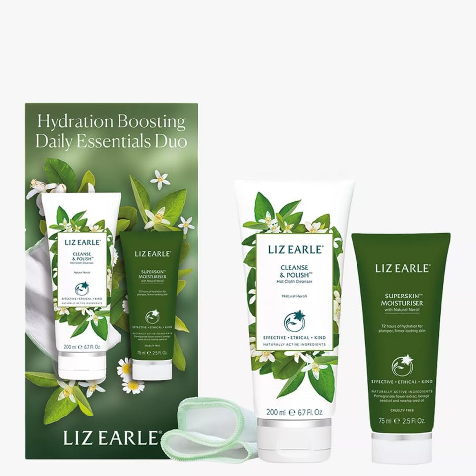 Liz Earle Hydration Boosting Daily Essentials Duo Set (Face, Skin Care Set, Worth: £104.50)