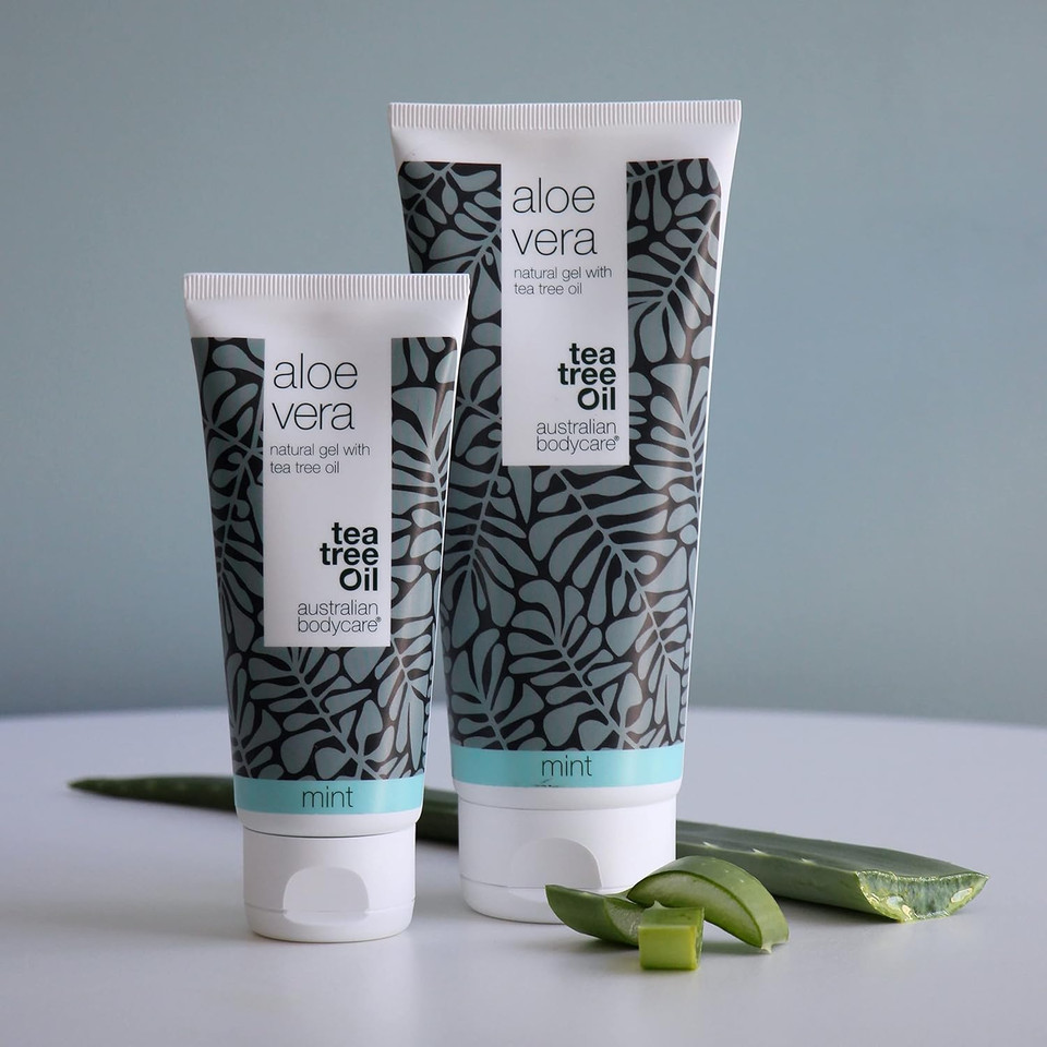 Aloe Vera Gel 200 ml | Australian Bodycare | Aloe Vera After Sun Lotion | Natural Aloe Vera, Tea Tree Oil & Mint | Cooling & Moisturizing for itching, irritated skin, sunburns and scratches | Vegan