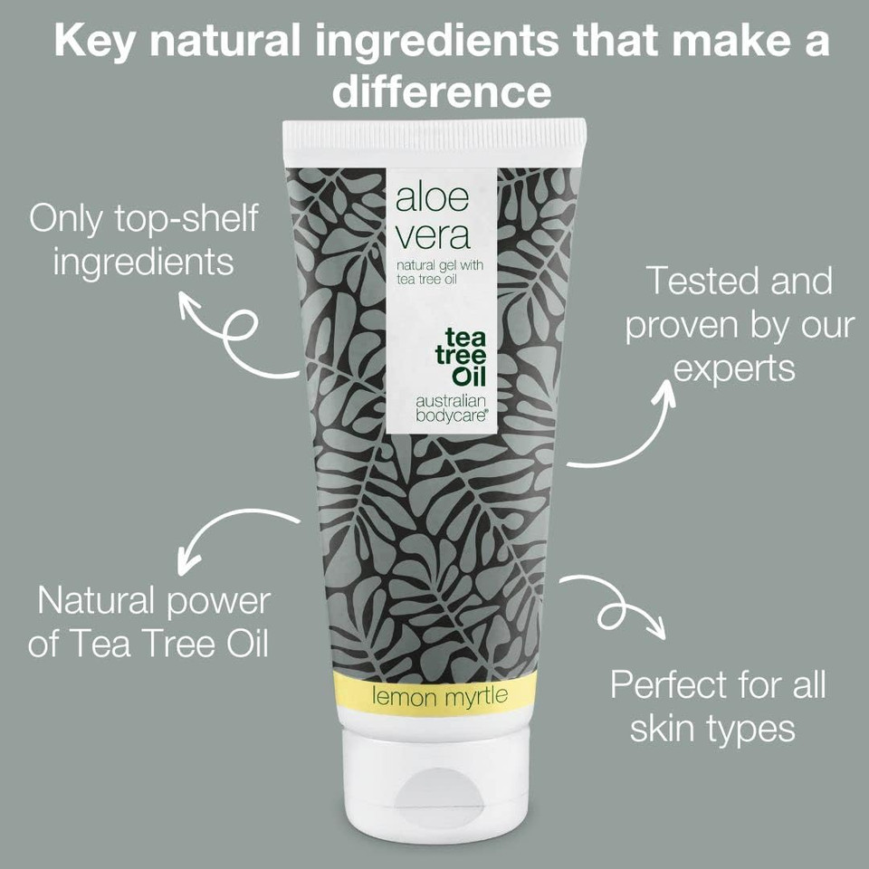 Aloe Vera After Sun Lotion 200 ml | Australian Bodycare Aloe Vera Gel | Natural Aloe Vera, Tea Tree Oil & Lemon Myrtle | Cooling & Moisturizing for itching, irritated skin, sunburns and scratches