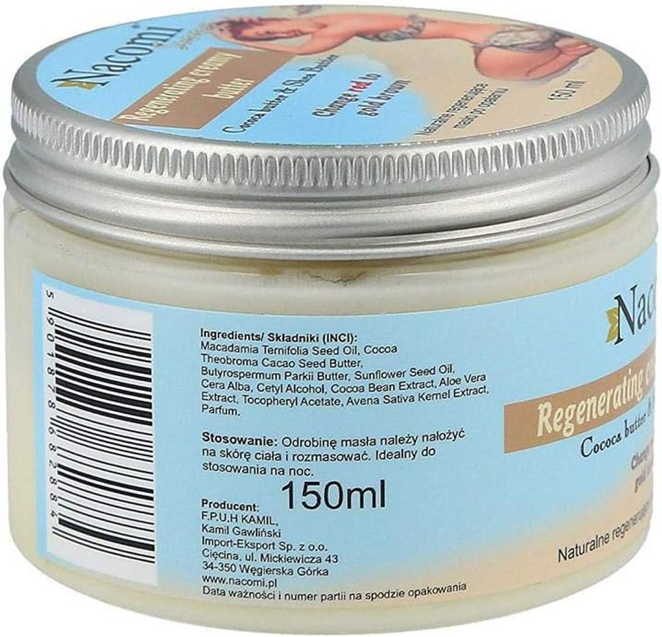 NACOMI REGENERATING AFTER SUN CREAMY BODY BUTTER Cocoa and Shea Butter 150ML
