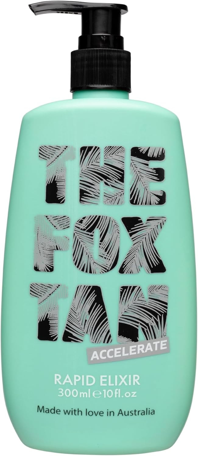 The Fox Tan Upsize Me Bundle, For Darker & Faster Tans, Creates Flawless, Long-Lasting Tan Skin, Vegan & Cruelty Free, 120ml + 300ml (2 Products)