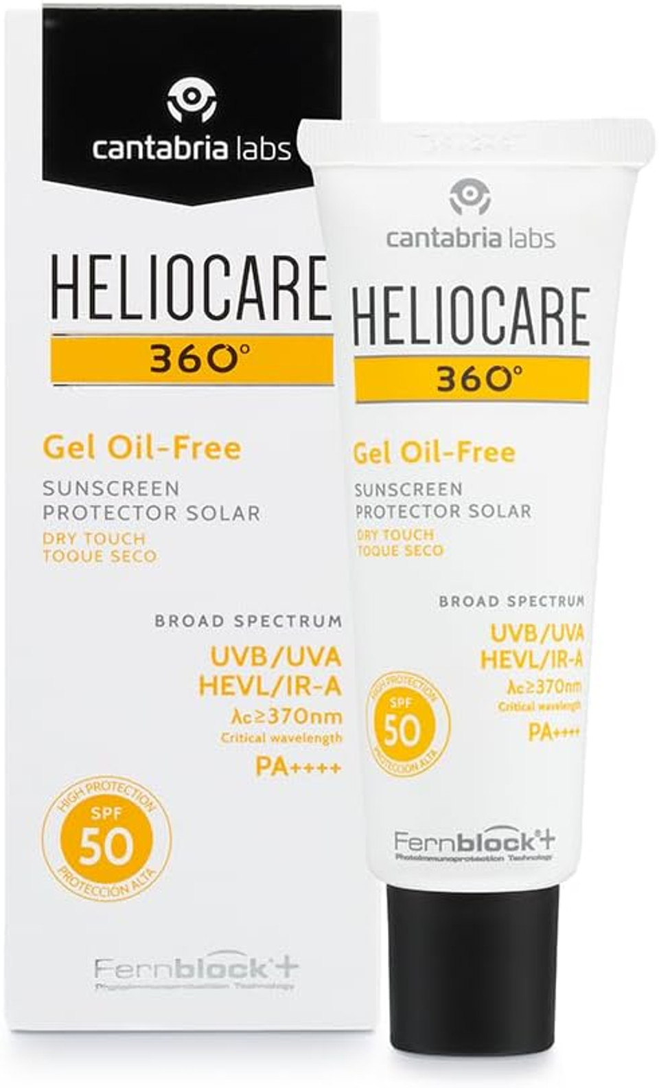 Heliocare 360 Oil-Free Gel SPF 50 50ml / Gel Sunscreen For Face/Daily UVA UVB Visible light Infrared-A Anti-Ageing Sun Protection/Combination Oily and Normal Skin/Matte Finish Heliocare 360 Oil-Free Gel SPF 50 50ml / Gel Sunscreen For Face/Daily UVA UVB Visible light Infrared-A Anti-Ageing Sun Protection/Combination Oily and Normal Skin/Matte Finish