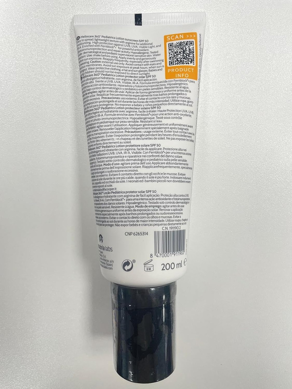 Heliocare 360 Pediatrics Locion Spf50+ 200ml366327, White Heliocare 360 Pediatrics Locion Spf50+ 200ml366327, White