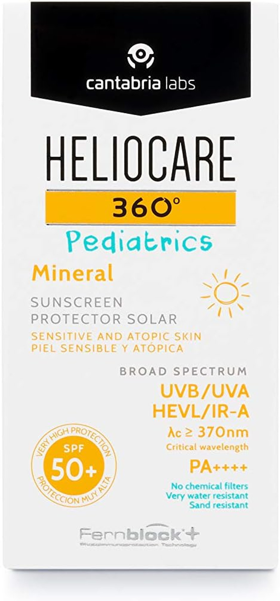Heliocare 360° Pediatrics Mineral - 50ml | Fluid Lotion for Face & Body | SPF UVA UVB Visible Light Infrared-A Sun Protection | For Kids Sensitive Skin | Features Niacinamide Heliocare 360° Pediatrics Mineral - 50ml | Fluid Lotion for Face & Body | SPF UVA UVB Visible Light Infrared-A Sun Protection | For Kids Sensitive Skin | Features Niacinamide
