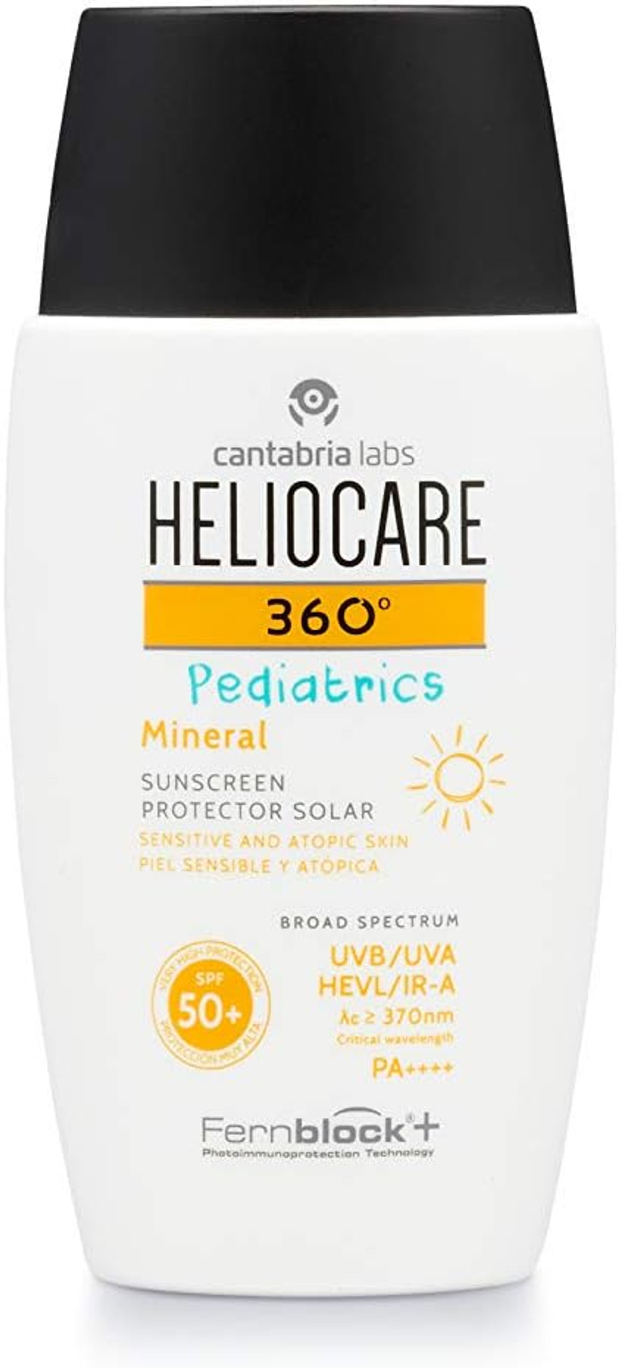 Heliocare 360° Pediatrics Mineral - 50ml | Fluid Lotion for Face & Body | SPF UVA UVB Visible Light Infrared-A Sun Protection | For Kids Sensitive Skin | Features Niacinamide Heliocare 360° Pediatrics Mineral - 50ml | Fluid Lotion for Face & Body | SPF UVA UVB Visible Light Infrared-A Sun Protection | For Kids Sensitive Skin | Features Niacinamide