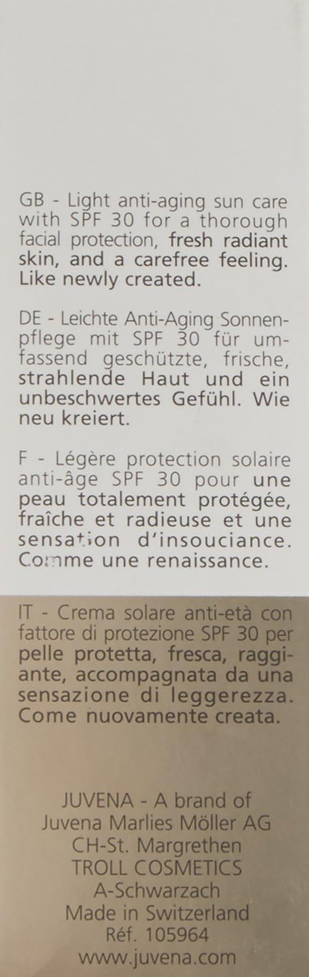 Juvena SPF 30 Sun Cream