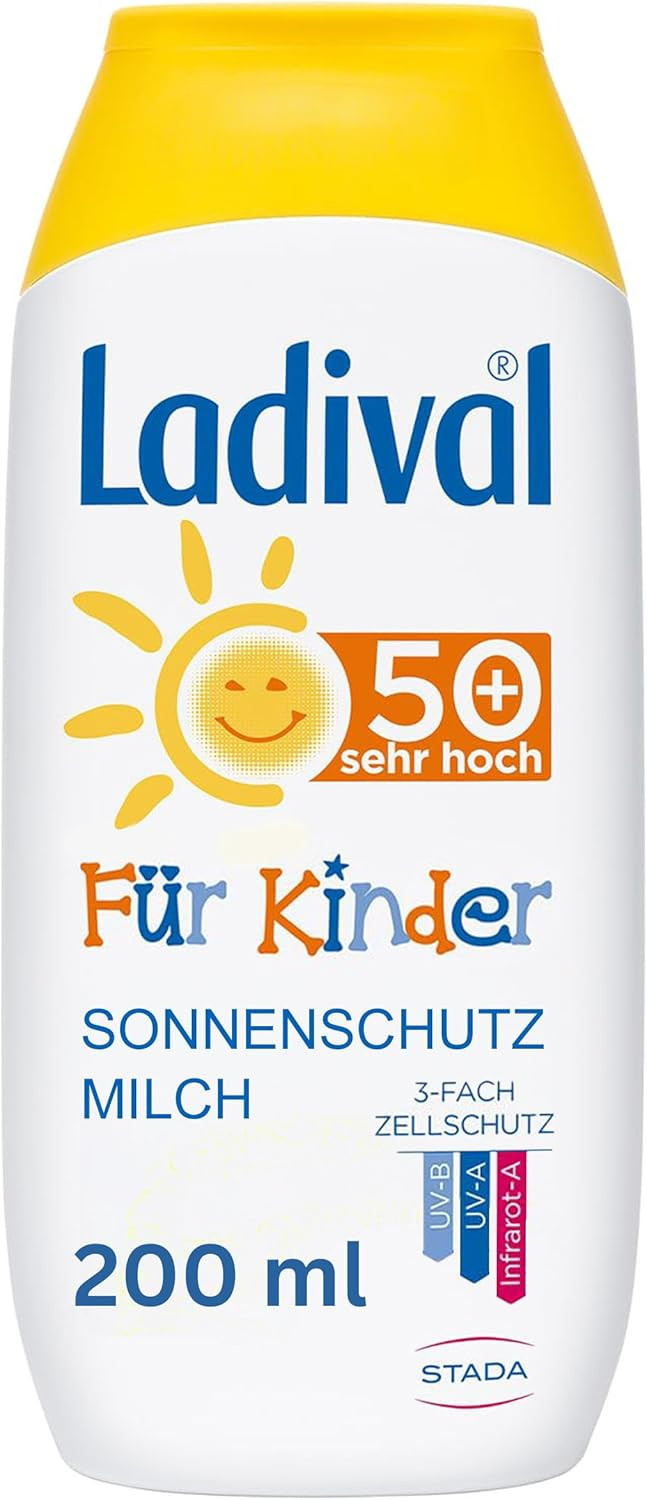 Ladival Children's Sun Lotion SPF 50+ - Perfume Sun Protection Lotion for Children - No Colourants and Preservatives - Waterproof - 1 x 200 ml