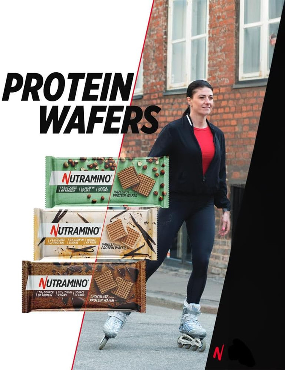 Nutramino Hazelnut Flavour Protein Wafer (12 x 39g)