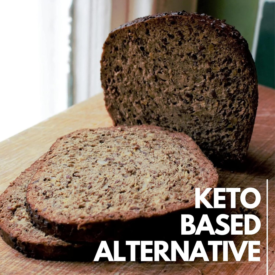 Dillon Organic Chia Flax Keto Bread, 6 x 250g Low Carb and Gluten-Free, High Fibre and High Omega 3, A Blend of Chia, Flax, Sunflower Seeds, and Caraway Seeds