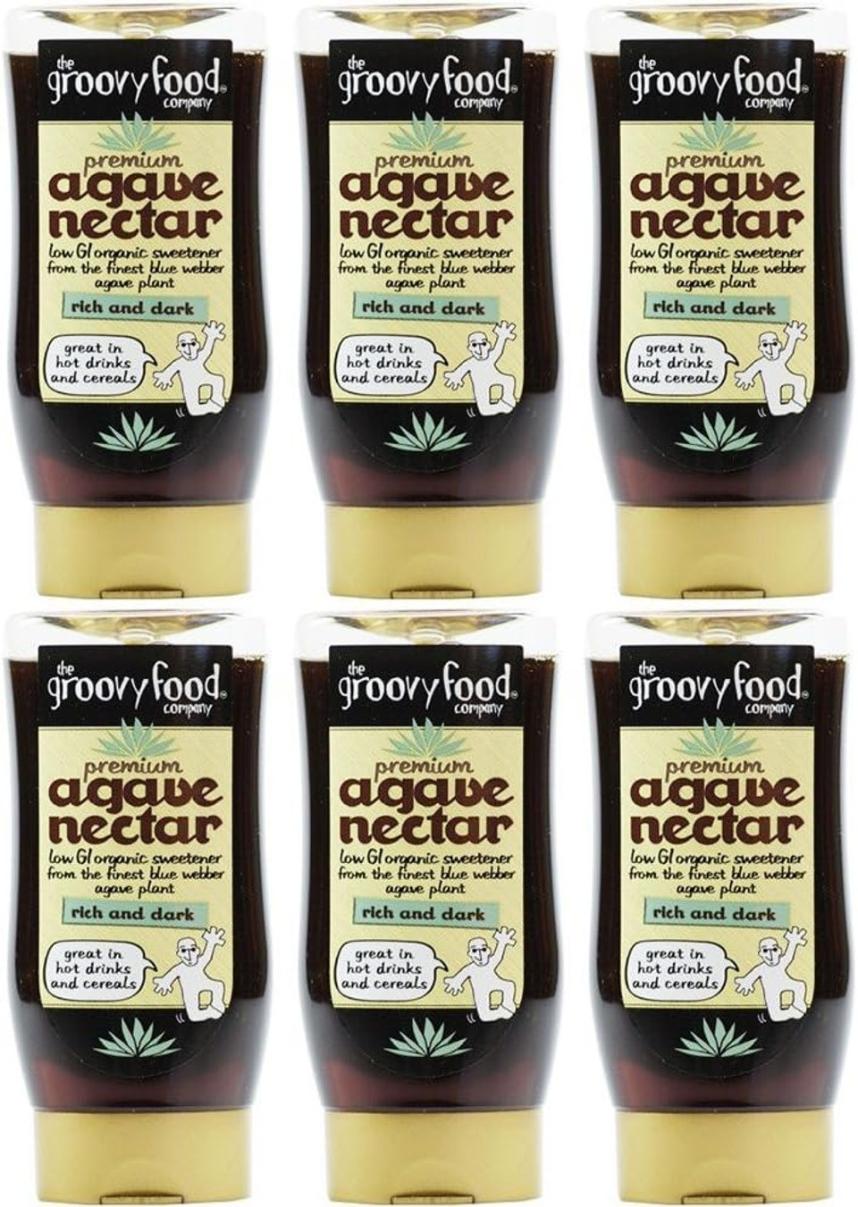 (6 PACK) - Groovy Food - Groovy Dark Agave Nectar | 250ml | 6 PACK BUNDLE