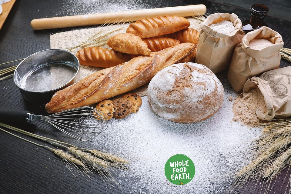 Wholefood Earth Organic Wholemeal Rye Flour  1 kg | GMO Free | Vegan | High Fibre | Certified Organic (Pack of 2)