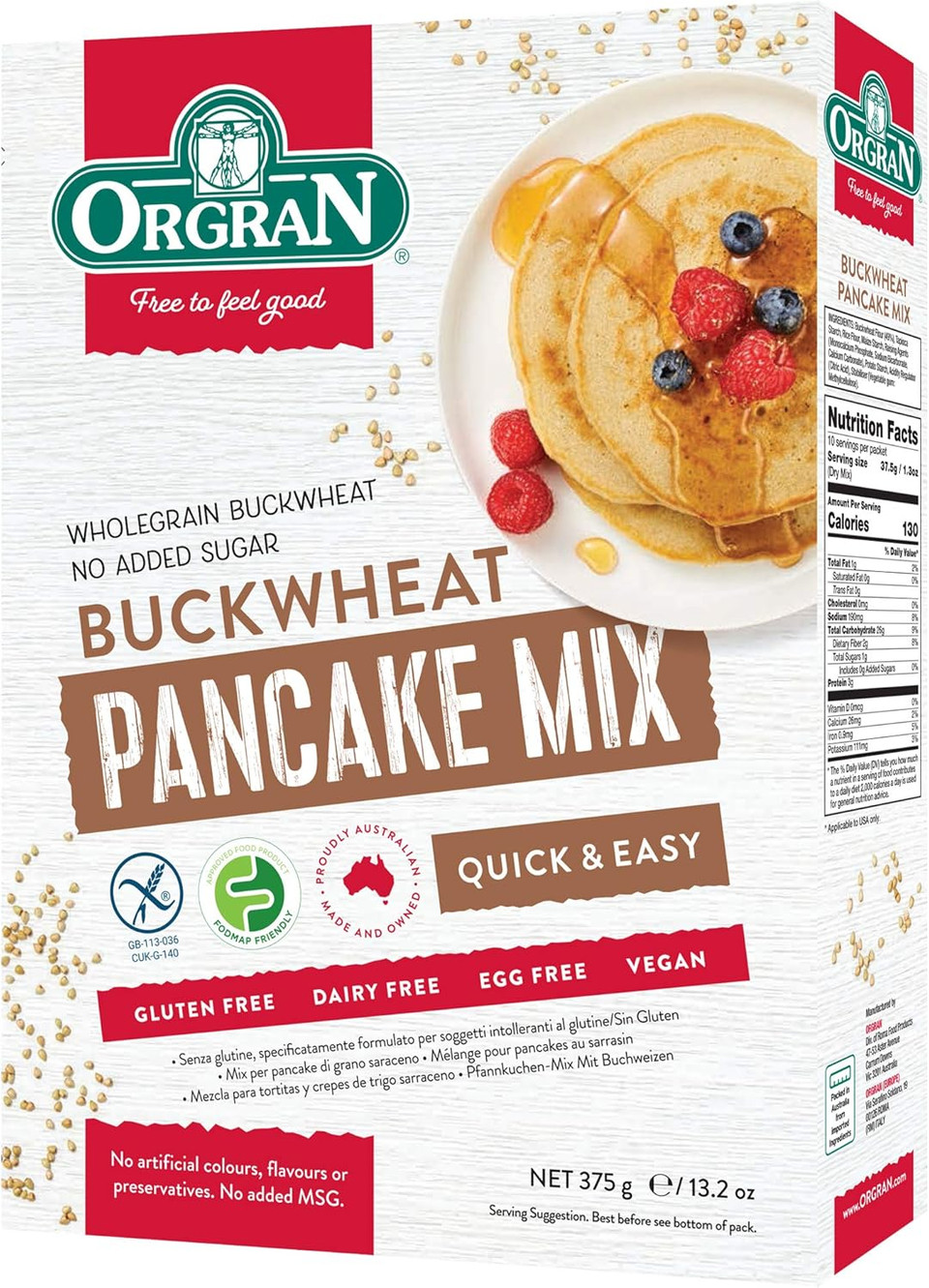 Orgran Buckwheat Pancake Mix - 375g