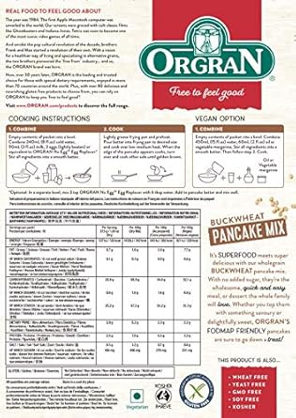 Orgran Buckwheat Pancake Mix - 375g