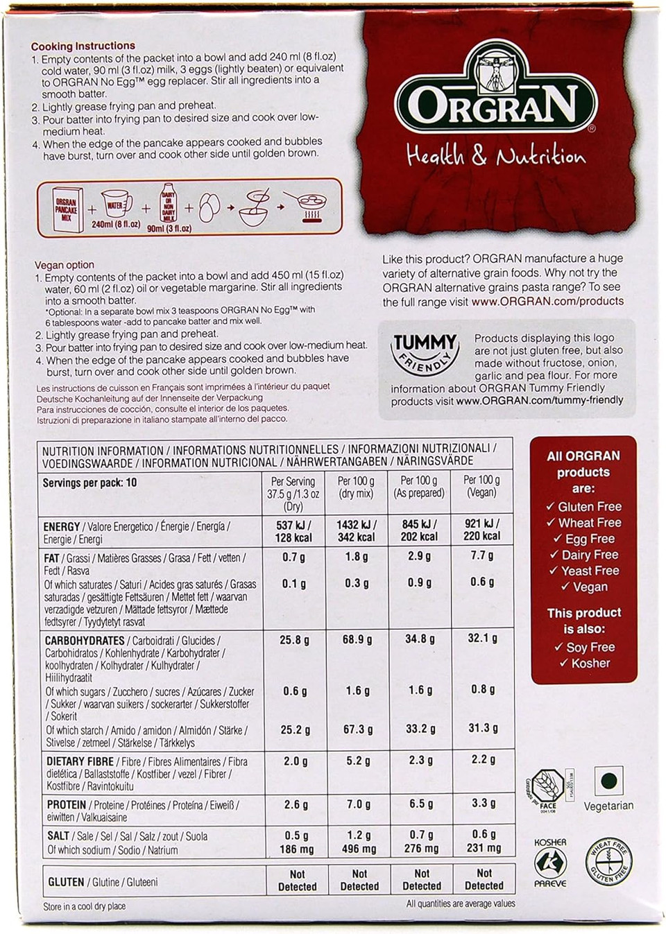 Orgran Buckwheat Pancake Mix 375 g