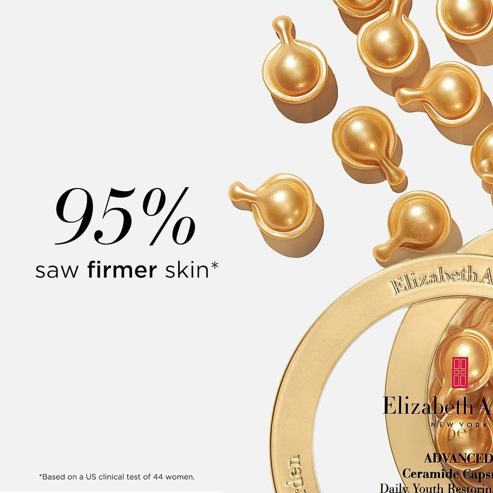 Elizabeth Arden Anti-Aging Ceramide Capsules Serum, Advanced Daily Youth Restoring Serum90 Count (Pack Of 1)