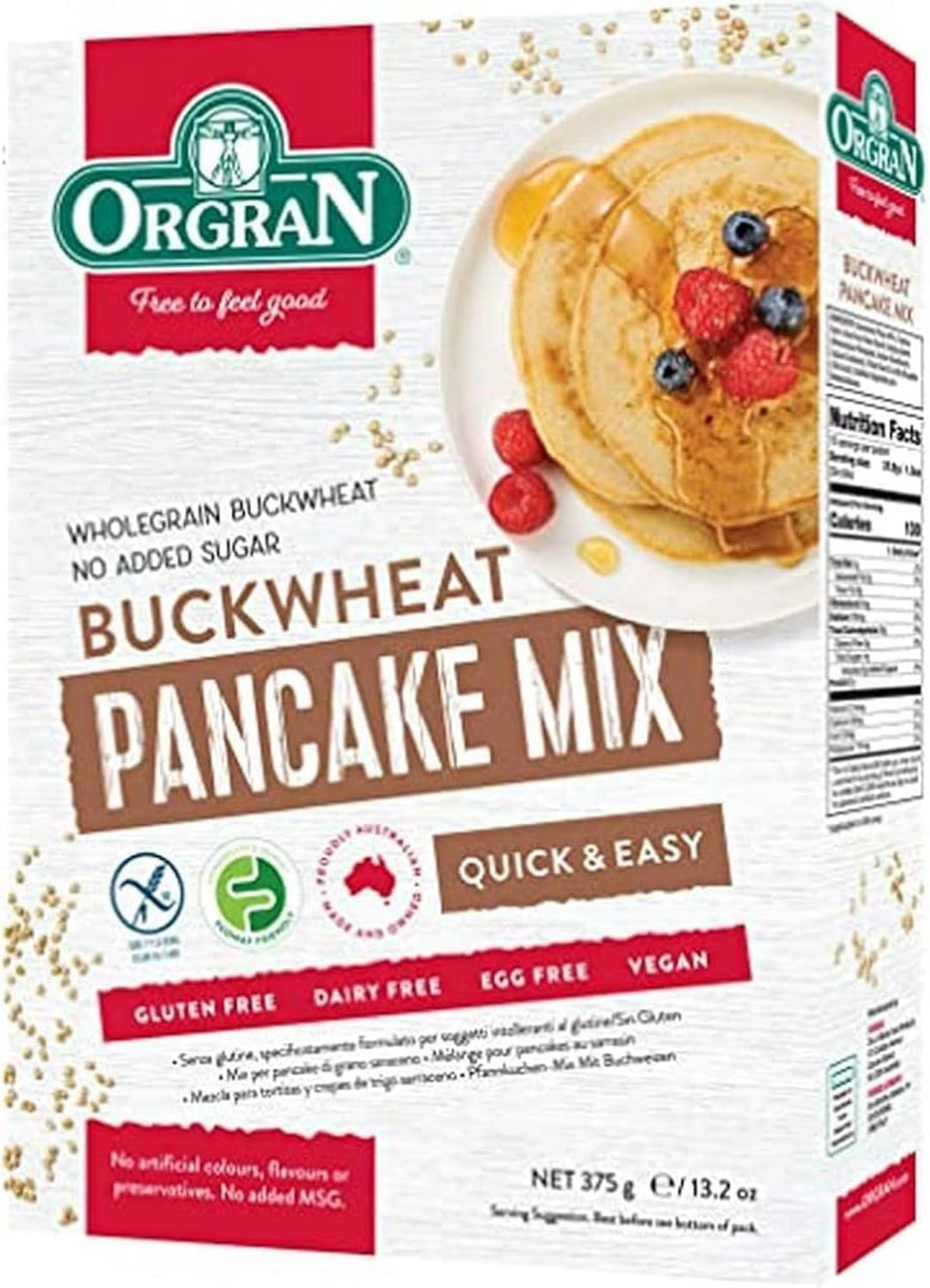 (12 PACK) - Orgran - Buckwheat Pancake Mix | 375g | 12 PACK BUNDLE