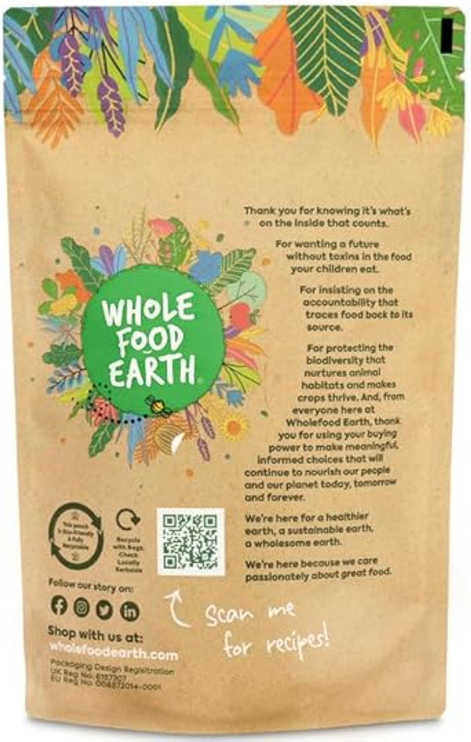 Wholefood Earth Diastatic Malt Flour - 1kg | GMO Free