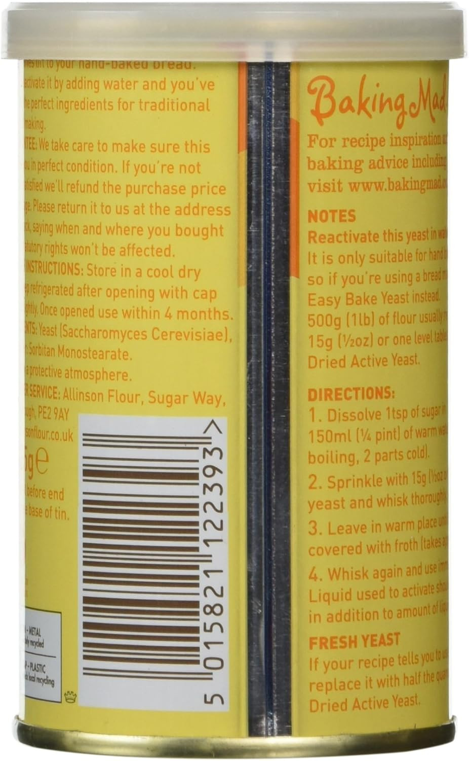 Allinson Dried Active Yeast, 125g