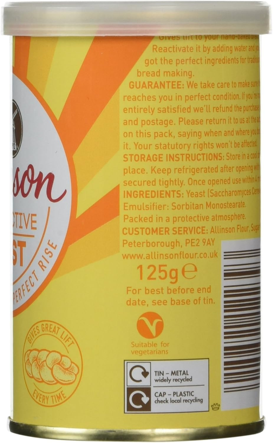 Allinson Dried Active Yeast, 125g