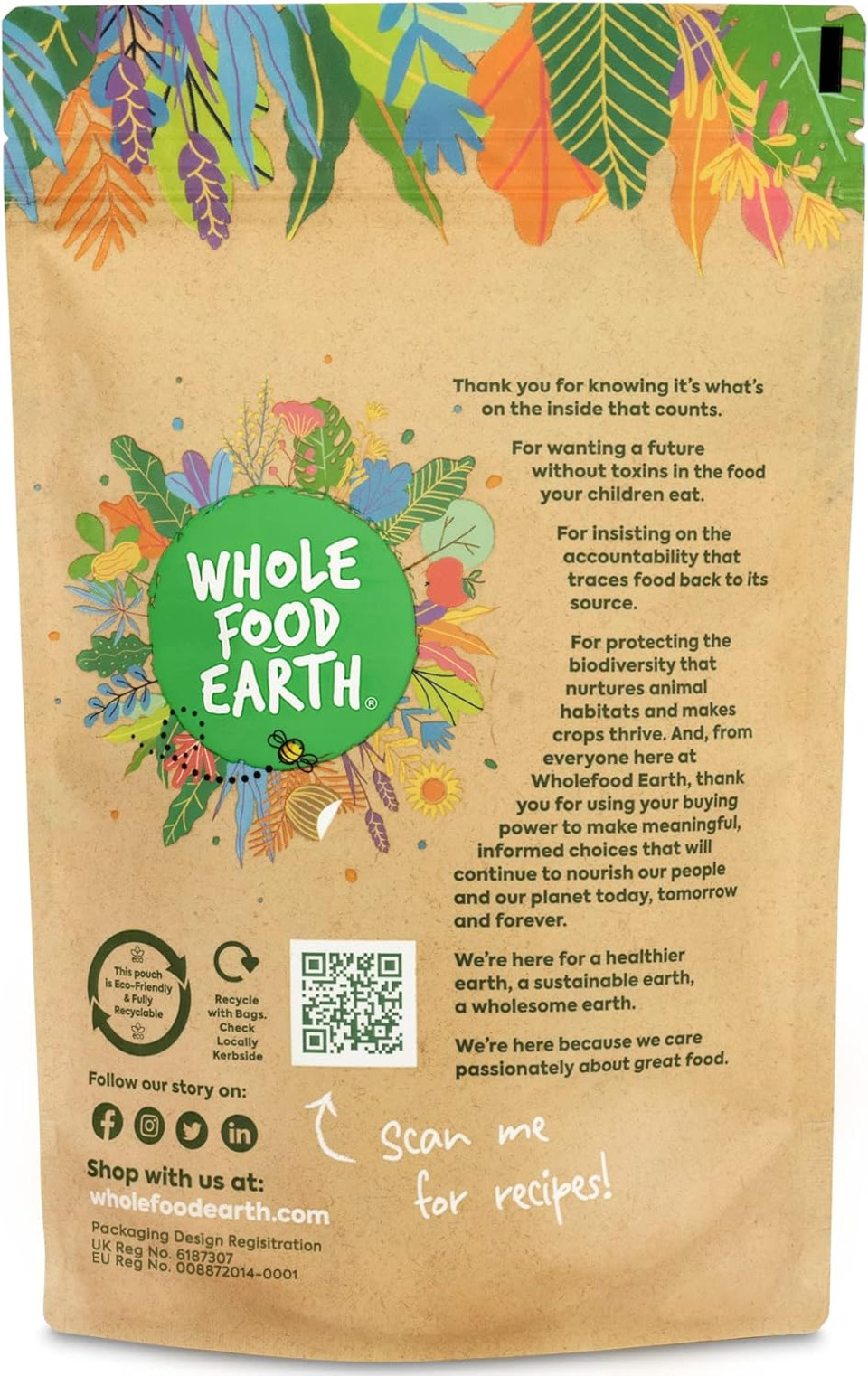 Wholefood Earth Organic Toasted SOYA Flour  1 kg | GMO Free | Vegan | High Fibre | High Protein | Certified Organic