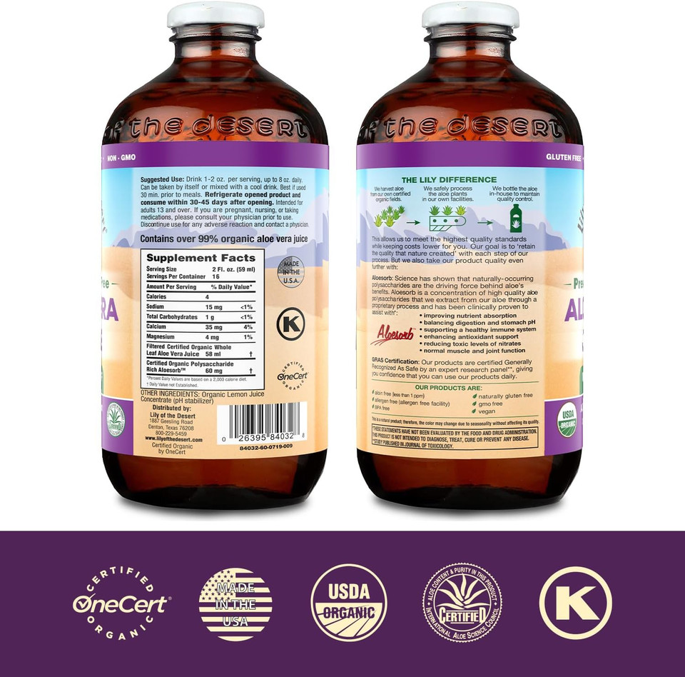 Lily of the Desert Preservative Free Whole Leaf Juice - 32 fl. oz. (946 ml)