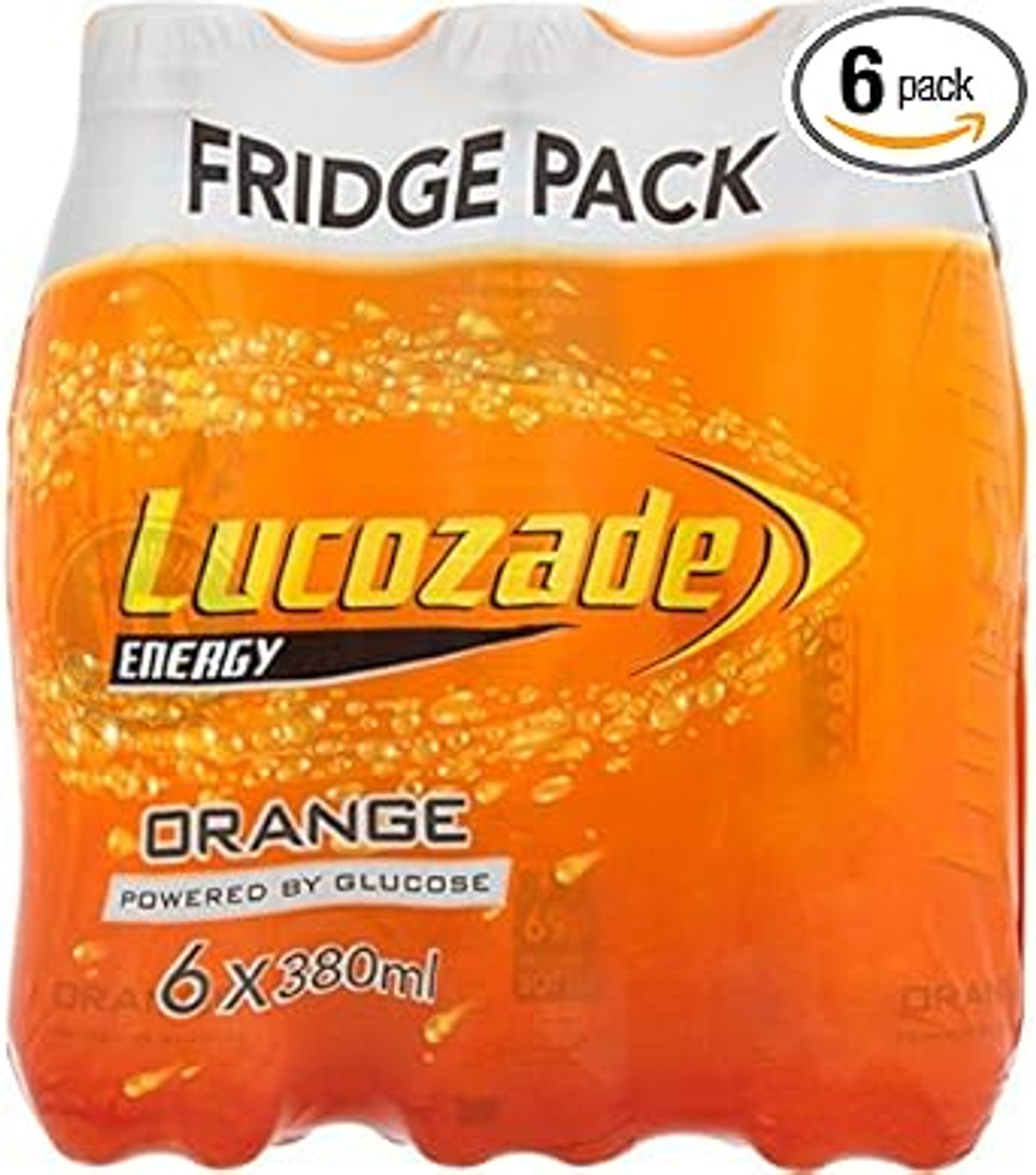 6 X LUCOZADE ENERGY ORANGE 4 PACK 4X380 | 6 PACK BUNDLE