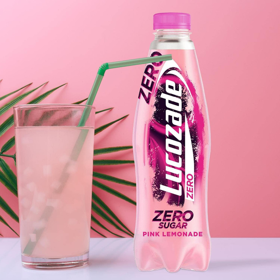 Lucozade Energy|Lucozade Zero Pink Lemonade 12 x 900ml