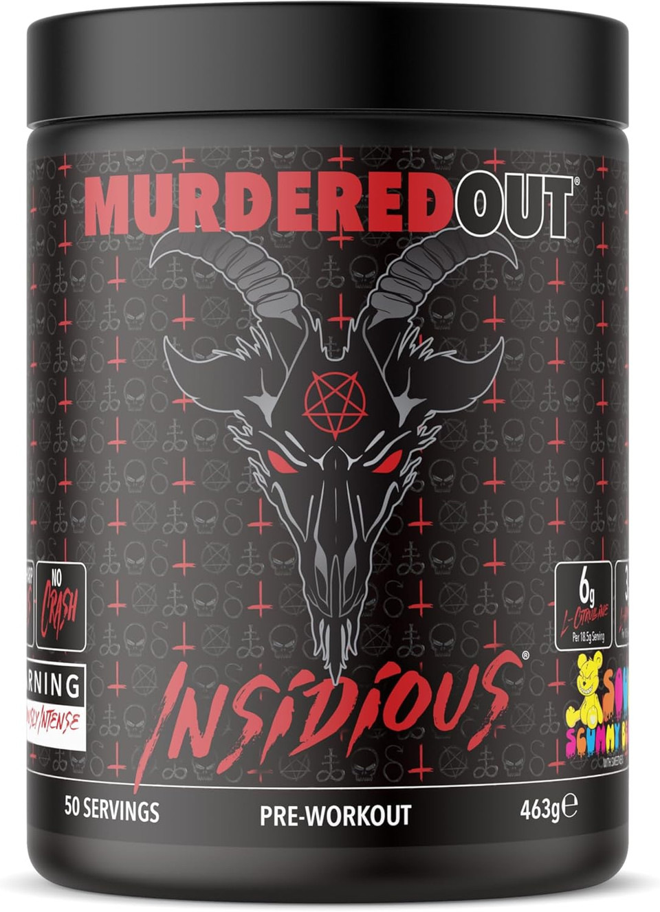 Murdered Out Pre Workout Insidious Scummy Bear 463g