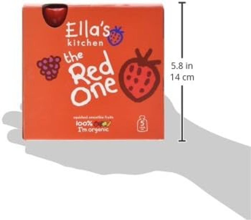 Ella's Kitchen Organic The Red One Squished Smoothie Fruits, 5 x 90g