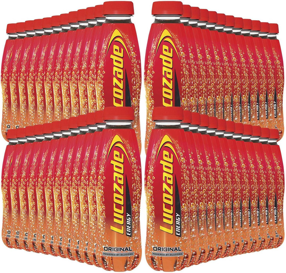 Lucozade Original Energy Drink 48 x 380ml  Sparkling Glucose Beverage, Bulk Pack, Ideal for Hydration, Sports, Office & On-the-Go Energy Boost