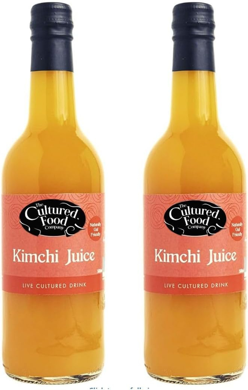 The Cultured Food Company Kimchi Juice 2 x 500ml  Fermented Probiotic Drink  Unpasteurised  Gut Health Support  Kimchi Shot  Live Cultures  No Preservatives  Traditionally Made  Irish Crafted
