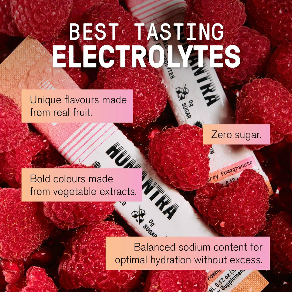 Humantra Hydration Packets | Zero Sugar Electrolyte Hydration Multiplier w/Essential Minerals & 6 Electrolytes | Electrolytes Powder (20 Count, Berry Pomegranate)