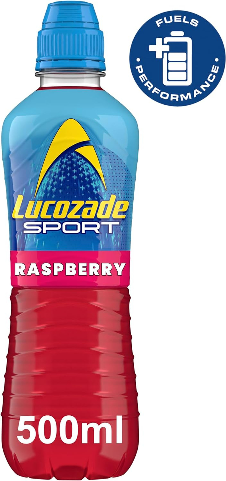 Lucozade Sport Body Fuel - Raspberry 4x500ml| Isotonic sports drink, with Electrolytes and Vitamin B3 | Still | Bursting with Flavour