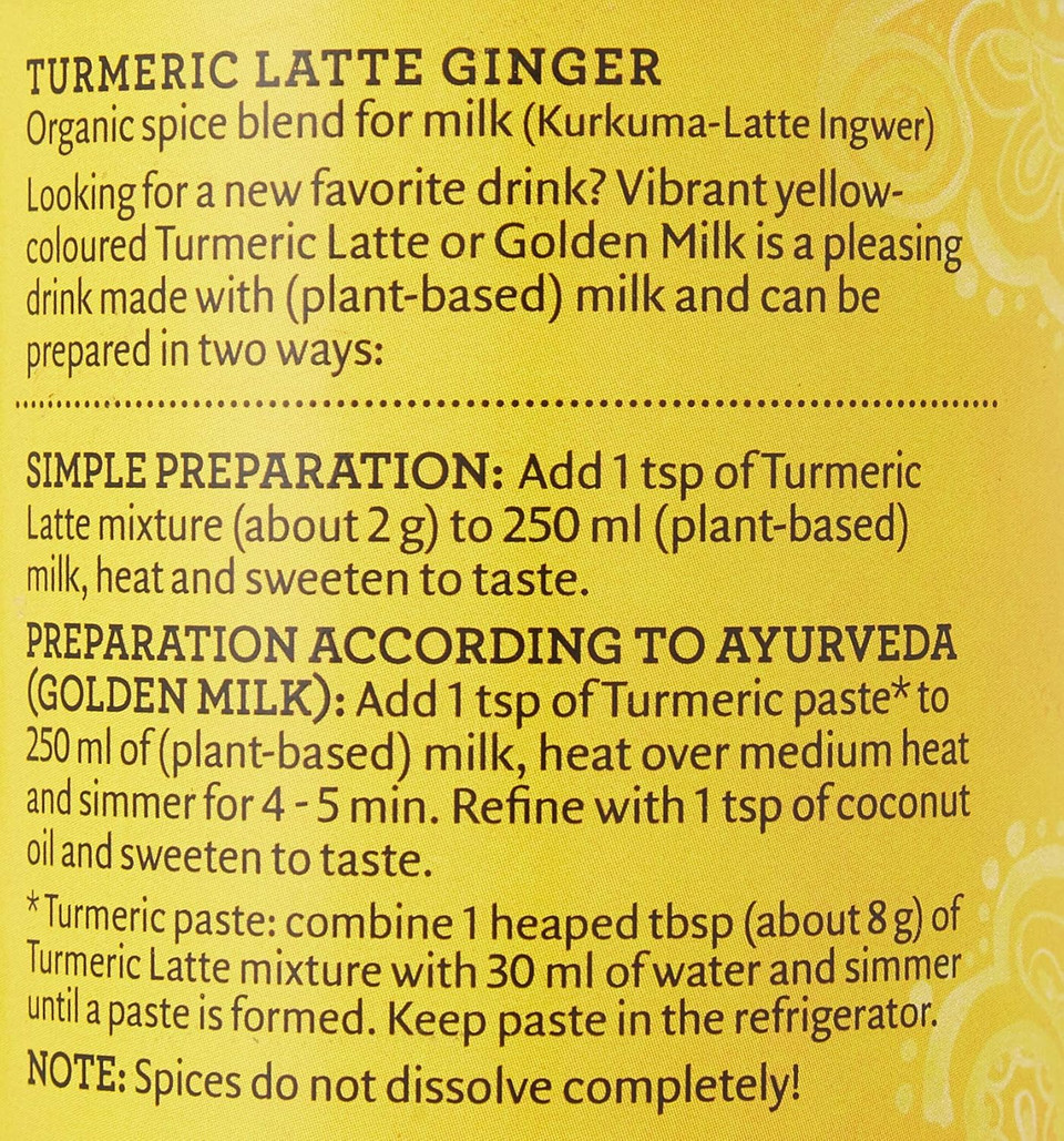 Sun Gate Latte Ginger Organic Turmeric  60 g