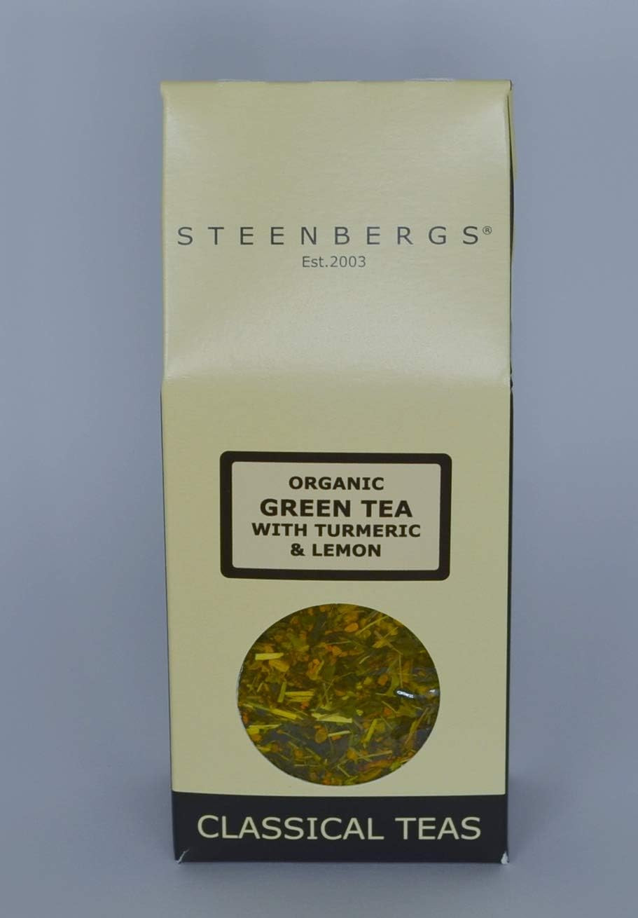 Steenbergs Organic Green Tea with Turmeric and Lemon 100g
