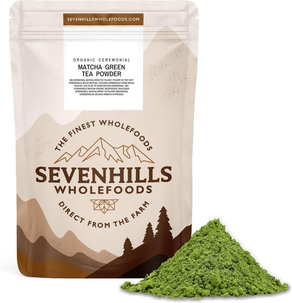 Sevenhills Wholefoods Organic Japanese Ceremonial Matcha Green Tea Powder 100g | from Uji, Kyoto, Japan | Shade-Grown | for Hot & Cold Drinks, Lattes, Smoothies