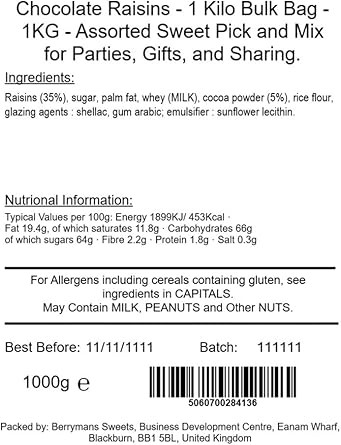 Wine Gums Sweets - 1KG Bulk Bag - 1 Kilo - Assorted Sweet Pick and Mix for Parties, Gifts, and Sharing