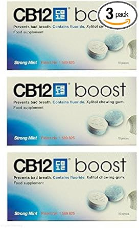 Multibuy 3x CB12?Boost Sugar Free Strong Mint Chewing Gum 10 Pieces by Does Not Apply
