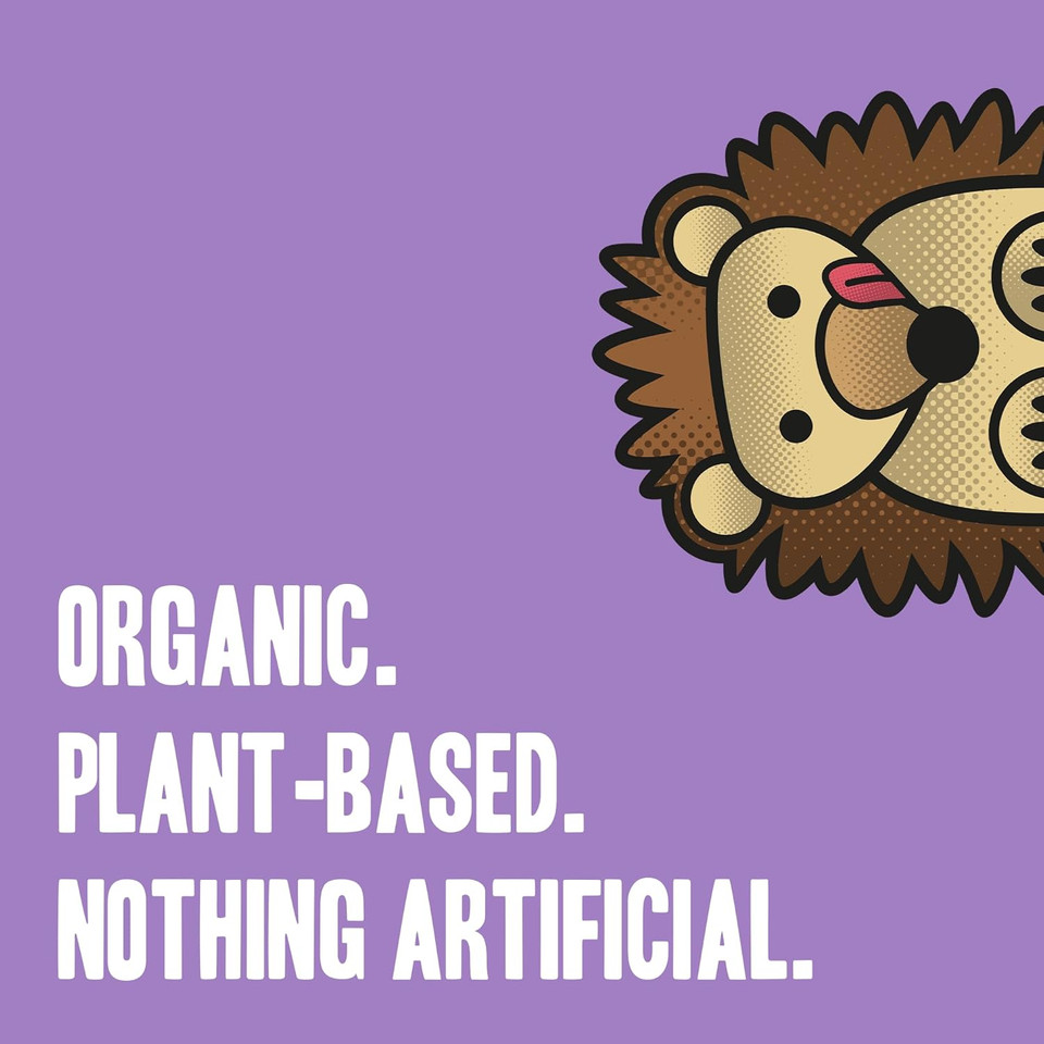 Just Wholefoods Organic Gummy Sweets 10 x 70g | Vegan, Gluten Free Fruit Flavoured Sweets | Plant-Based, No Artificial Ingredients and Reduced Sugar (Hedghogs)