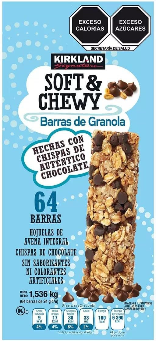 KIRKLAND SOFT & CHEWY GRANOLA BARS, 64X24G