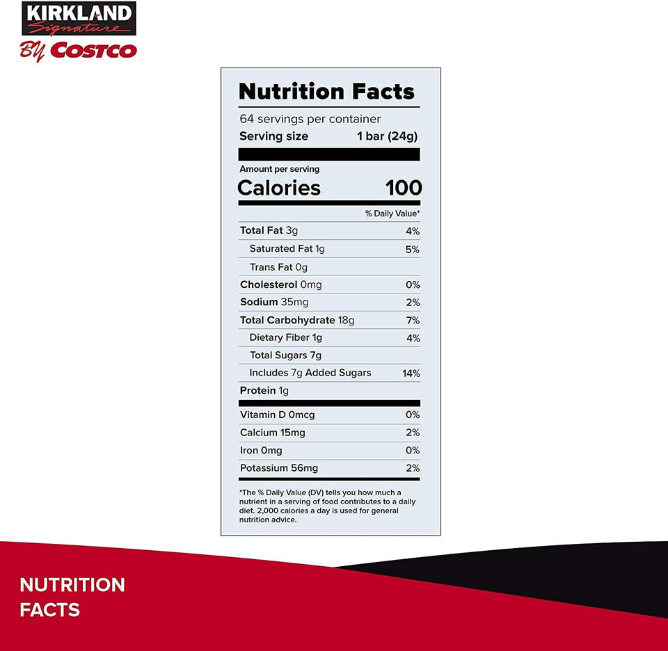 KIRKLAND SOFT & CHEWY GRANOLA BARS, 64X24G